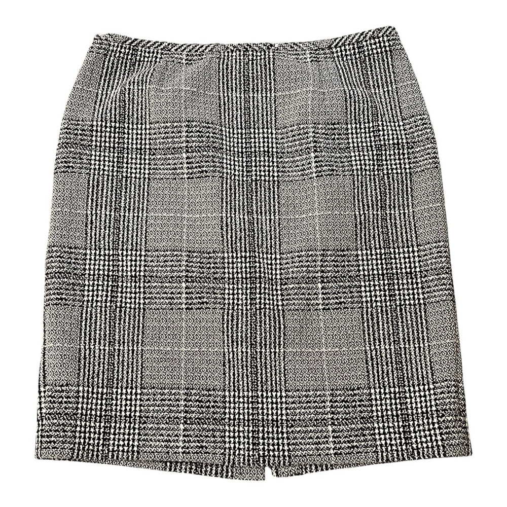 Calvin Klein Women's Black and White Pencil Skirt - Size 16